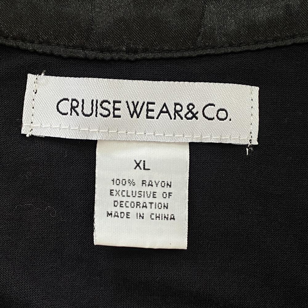 Cruise Wear Co Dress Womens XL Black Sequin Sleeveless Glam Resort Artsy Sheer - Picture 10 of 11